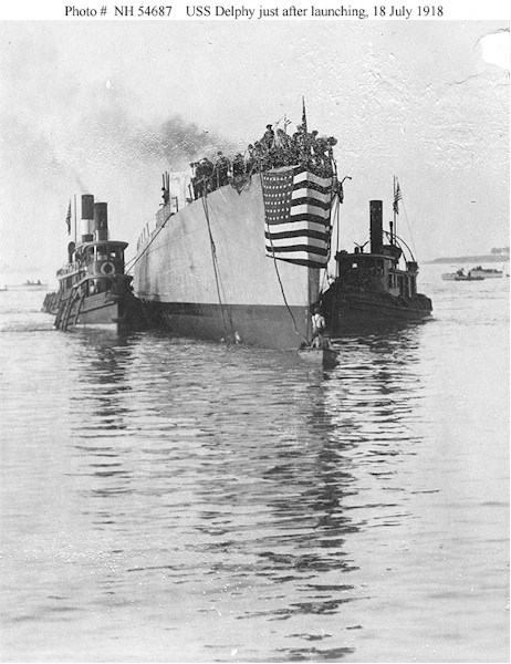 Файл:USS Delphy 1918 launch.jpg
