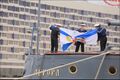 Поднятие дважды орденоносного андреевского флага на крейсере «Аврора»