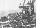 Экипаж крейсера IJN Atago на утренней зарядке, 25 марта 1942 г.