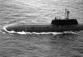 АПЛ К-239 на ходу в надводном положении, 1 ноября 1984 года