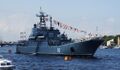 Большой десантный корабль «Александр Шабалин» на морском параде в Санкт-Петербурге