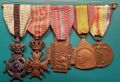 Бельгийская колодка с наградами ветерана Первой мировой войны. Аверс