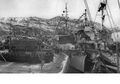 Эсминцы «Грозный» (в центре) и два эсминца типа «Дерзкий» 9 мая 1945г в Полярном на торжественном митинге.