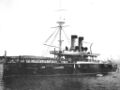 Броненосный корабль "Екатерина II" в районе Севастополя, 1889 год.