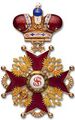 Знак Императорского и Царского Ордена Св. Станислава 2-й ст. с императорской короной
