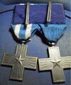 Итальянские кресты «За воинскую доблесть» и «За военные заслуги». Реверсы
