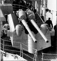 105-мм спаренная универсальная установка (10,5 cm SK С-33), состоявшая на вооружении кораблей германского флота, которыми намечалось вооружить легкий крейсер «Чкалов». Общий вид .