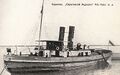 Построенный в 1896 году речной «Саратовский ледокол» на Волге у Саратова.