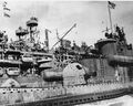 I-400 и I-401 вместе с Proteus (AS-19) в Токийском заливе, сентябрь 1945 года.