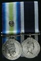 Медаль Южной Атлантики с розочкой и Медаль Королевского военно-морского флота за долгую службу и хорошее поведение