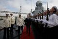 Верховный главнокомандующий ВС президент России Д. А. Медведев на борту «Варяга», 2010 год