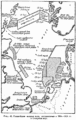 Схема минных полей в Северном море в 1918 г.