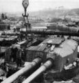 Монтаж орудий главного калибра линкор «Жан Бар» 14 июня 1940г.