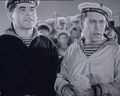 Кадр из к/ф Моряки (1939), черная и белая форменки.