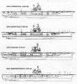Общий схематический рисунок авианосцев тип Forrestal