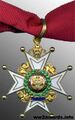 Реверс командорского знака Ордена Бани военного класса.