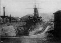 Крейсера «Паллада» в сухом доке в Порт-Артуре во время ремонта. 1904 год.