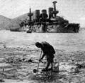 "Пересвет" затопленный в Западном бассейне порт-Артура декабрь 1904 г.