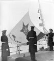 Подъем Краснознаменного военно-морского флага на ТАРК «Киров»