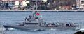 Ракетный катер TCG YILDIZ (P-348) в проливе Босфор.