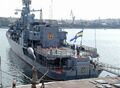 «Гетман Сагайдачный» в порту, вид с кормы