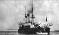 Броненосец «Адмирал Сенявин» 12-весельные легкие катера и 6-весельные вельботы на поворотных шлюпбалках