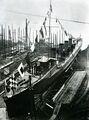 Спуск на воду IJN Yamakaze на заводе Mitsubishi Heavy Industries в Нагасаки, 1911 год.