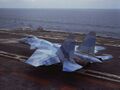 Су-27К опытной серии (экземпляр Т10К-5, борт.№ синий 69) на палубе ТАКР «Адмирал Кузнецов»