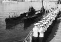 Торжественное построение на подводных лодках «Щ-201», «Щ-209» и «Щ-202». 1943 год.