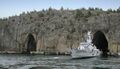 Фасад базы ВМФ Швеции Мускё