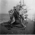 Фотография с борта подводной лодки USS Rasher (SS-269) в конце 1944 года.