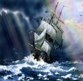 Русский фрегат в Средиземном море