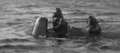 Chariot Mk I с экипажем в море. Ротсей. Март 1944