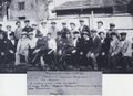 Г.И. Щедрин в штурманской фуражке четвертый слева в первом ряду