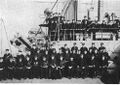 На флагманском корабле адмирал Мей среди офицеров HMS King Edward VII Гибралтар 1905г.