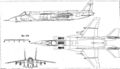 Проекции самолёта Як-141