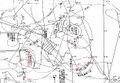 1 - боевой порядок русских расстроен, «Князь Суворов» отделился; 2 - главные силы русских; 3 - часть главных сил русских; 4 - два корабля типа «Бородино»; 5 - часть главных сил русских (четыре корабля)