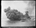 Бортовой залп линкора USS Tennessee