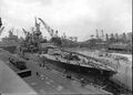 Линкор USS Tennessee на верфи Philadelphia Naval после 8 мая 1946 г.