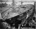 Корпус USS California, 11 января 1919 года, за 19 дней до спуска на воду.