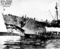 Повреждение носа крейсера USS St.Louis, июль 1943 г.