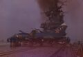 Як-38 на технической позиции у правого борта «Минска», 1982 год. Фотография Сергея Стриженко