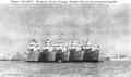 Пять эсминцев типа Farragut вместе (USS Dewey (DD-349), USS Farragut (DD-348), USS Worden (DD-352), USS Hull (DD-350) и USS Aylwin (DD-355), 1936.
