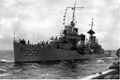USS Selfridge покидает гавань Пёрл-Харбора, 1938 год