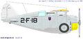 Самолет F2F-1 из состава истребительной эскадрильи VF-2