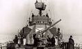 105-мм/45 орудийная установка MPL C/32gE румынского минзага NMS Amiral Murgescu.