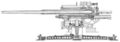 Разрез зенитной установки с орудием 12,7-cm Flak 40/1.