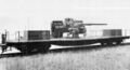 Зенитное орудие 12,7-cm Flak 40/1 на железнодорожной платформе.