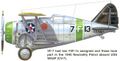 Самолет F2F-1 из состава истребительной эскадрильи VF-7