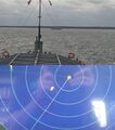 Корвет типа «Висбю» на радаре на расстоянии 250-300 м выглядит как буй